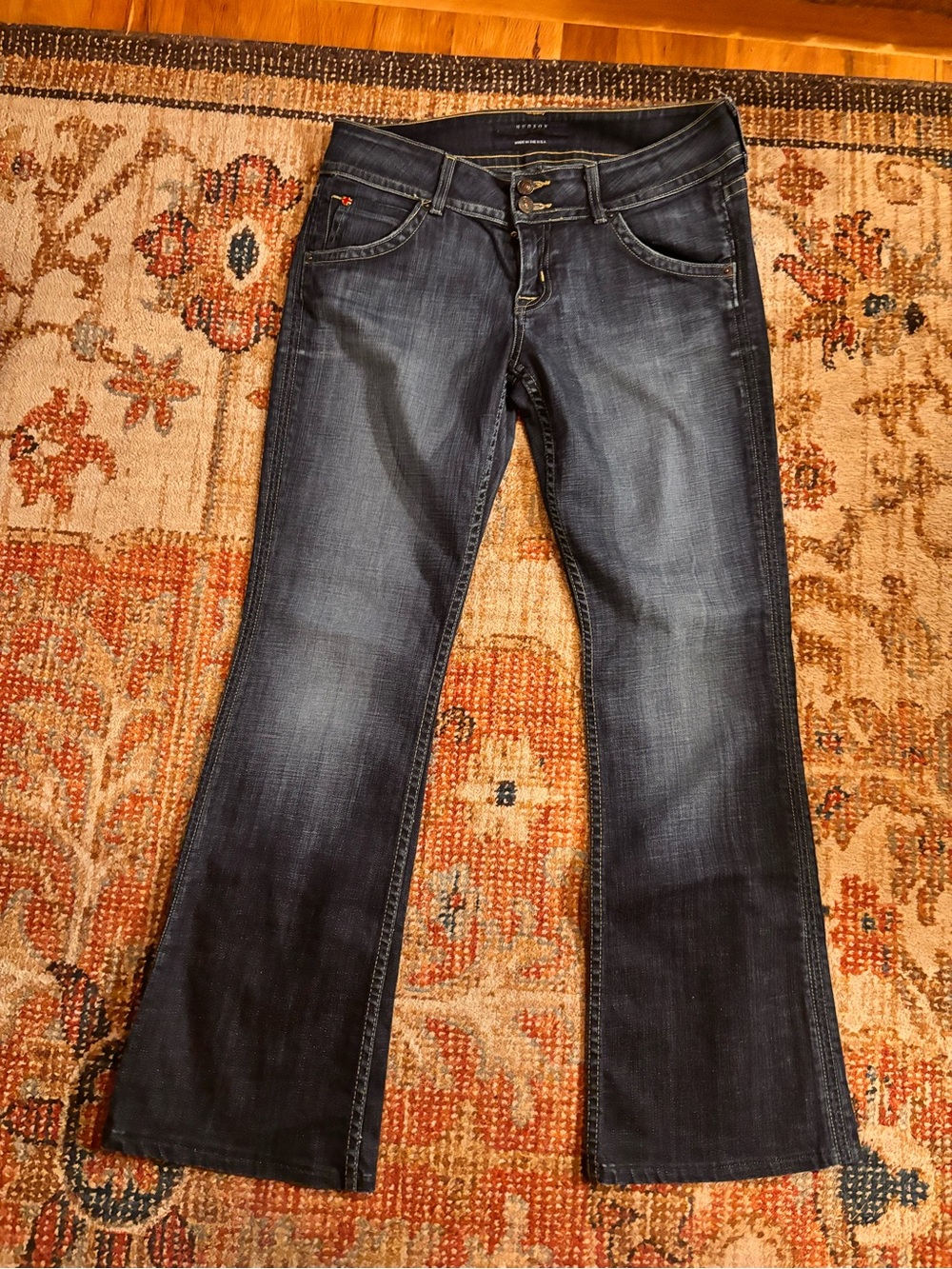 HUDSON Signature Flap Pocket Bootcut Jeans - Dark Wash - Size 29